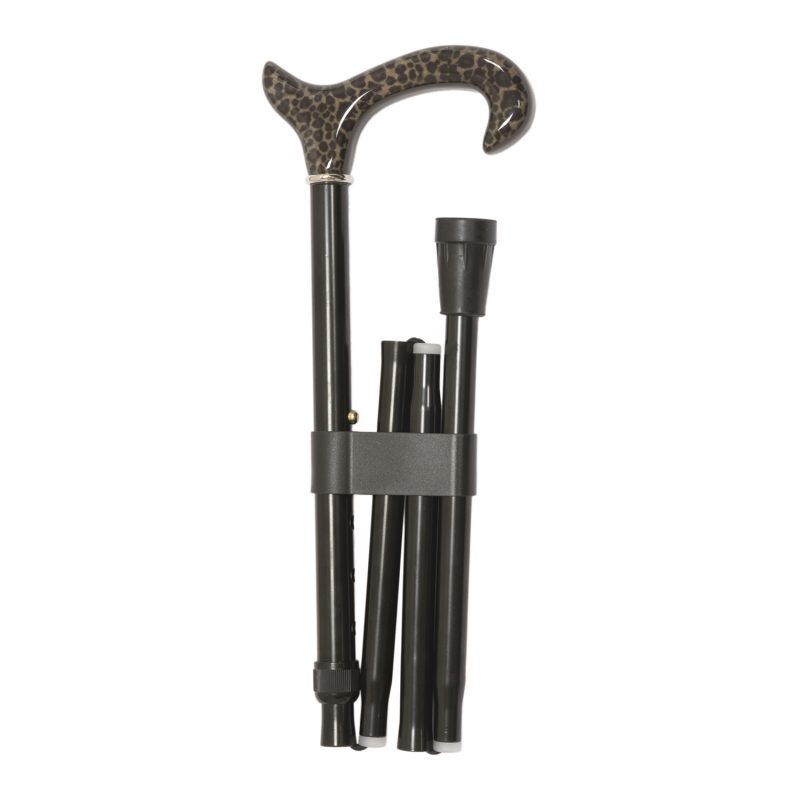 Muletilla plegable en aluminio puño metacrilato leopardo | R. 349